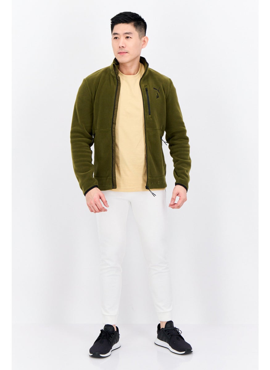 PUMA Men Sportswear Fit Long Sleeves Outdoor Jacket, Olive  - Image 4