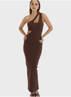 One Shoulder Cut Out Detail Dress