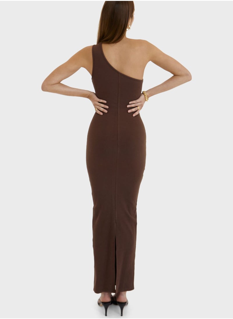 SNDYS - One Shoulder Cut Out Detail Dress - Image 1