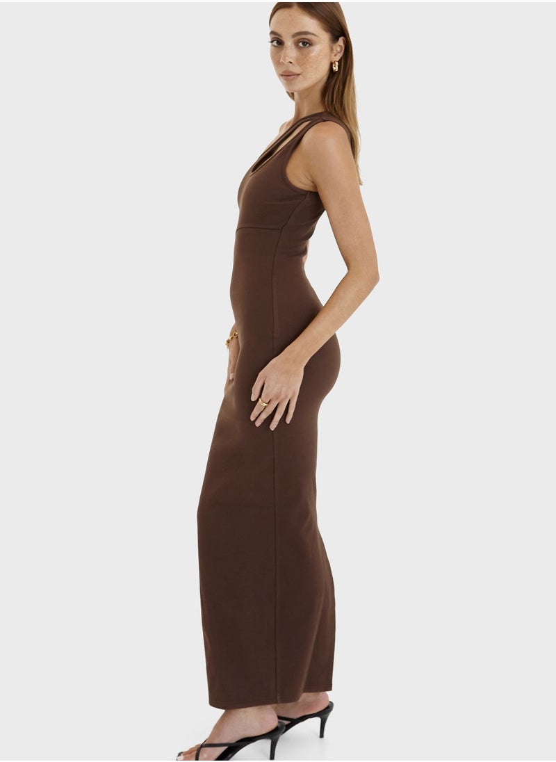 SNDYS - One Shoulder Cut Out Detail Dress - Image 1