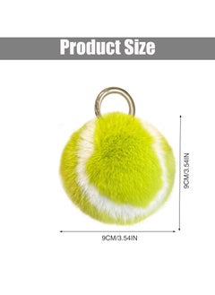 CMGTYYD Tennis Ball Keychain, Cute and Soft Plush Tennis Ball Pendant Tennis Ball Keychain - Plush ball keychain, tennis ball jewellery for school bags, backpacks, cars, wallets, friend circle  - Image 2
