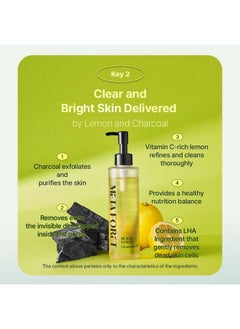 META FORET METAFORET Black Lemon Cleansing Oil 200ml/6.76fl.oz Makeup & Sunscreen Remover, Face Cleanser, Sebum Control, Deep Cleansing  - Image 4