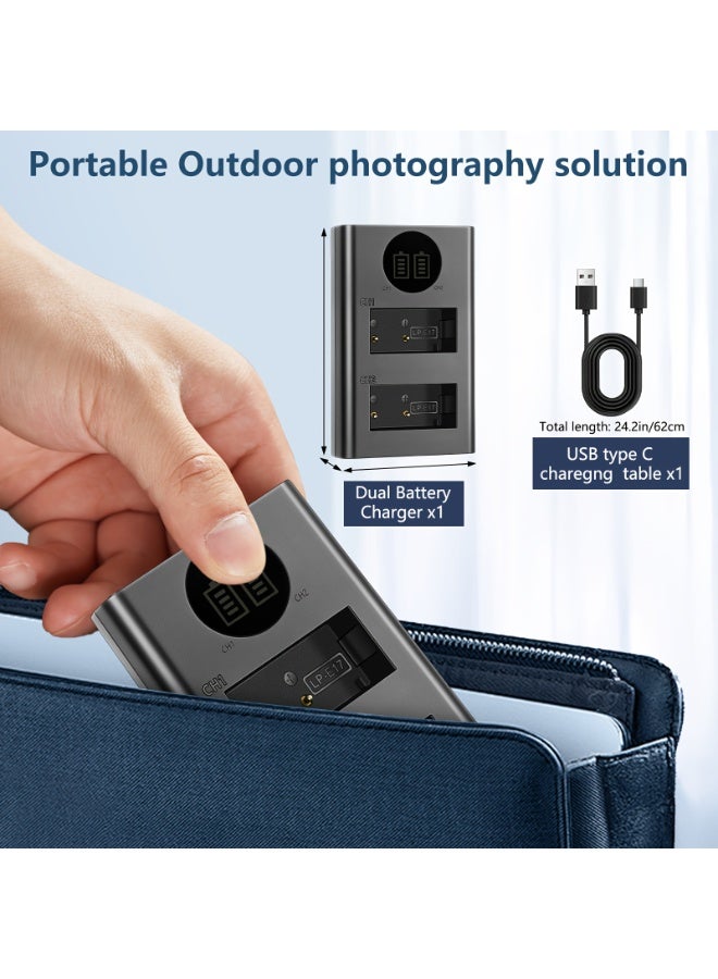 SIGood LP-E17 USB Dual Charger Replaces LC-E17 Charger for Canon LP-E17 And LP-E17C Batteries for Canon EOS M3, M5, M6, Mark II, 77D, 200D, 750D, 760D, 800D, 9000D, KISS, X8I, Rebel, T6I, T6I, 6S, T7I, And T8I Cameras - Image 4