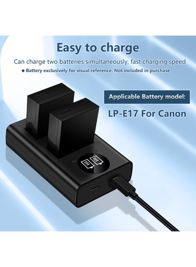 SIGood LP-E17 USB Dual Charger Replaces LC-E17 Charger for Canon LP-E17 And LP-E17C Batteries for Canon EOS M3, M5, M6, Mark II, 77D, 200D, 750D, 760D, 800D, 9000D, KISS, X8I, Rebel, T6I, T6I, 6S, T7I, And T8I Cameras - Image 5
