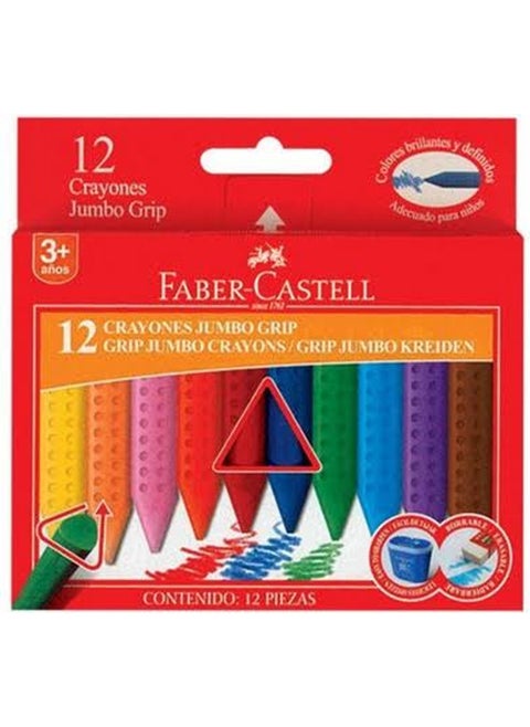 Faber Castell Grip Jumbo Wax Crayon Crayon 12 R