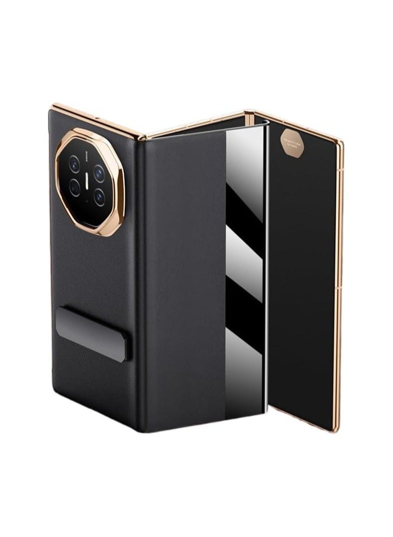Smart Window Rotating Stand Phone Case Compatible Huawei Mate XT Ultimate Folding Shockproof Protection PU Leather Flip Cover - Image 1