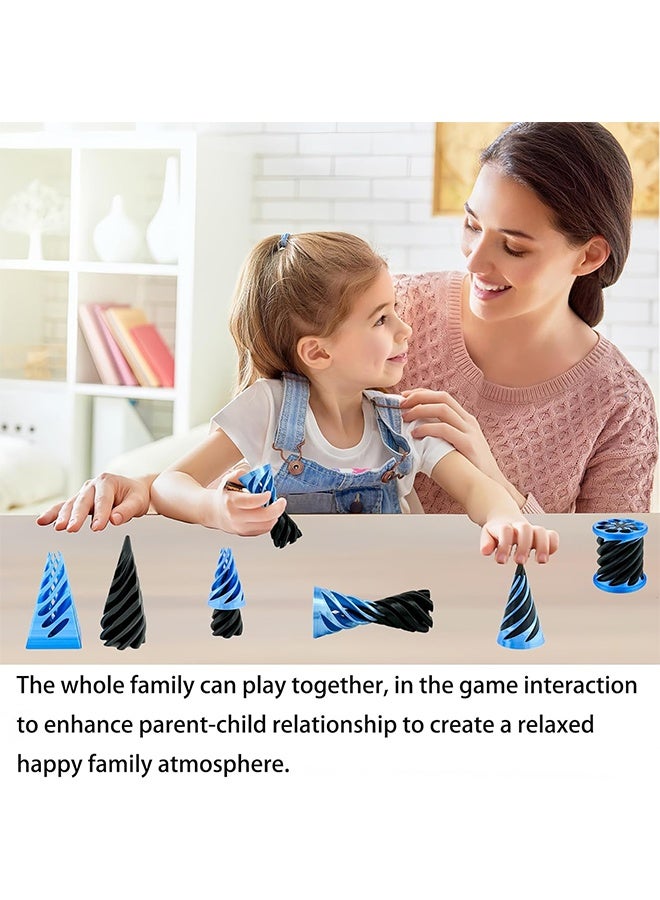 3 Packs Impossible Cone Spiral Cone Fidget Toy, 3D Printed Spiral Cone Fidget Toy, Impossible Pyramid Passthrough Toy for Stress and Anxiety Relaxing, Piral Illusion Desktop Decoration - Image 3