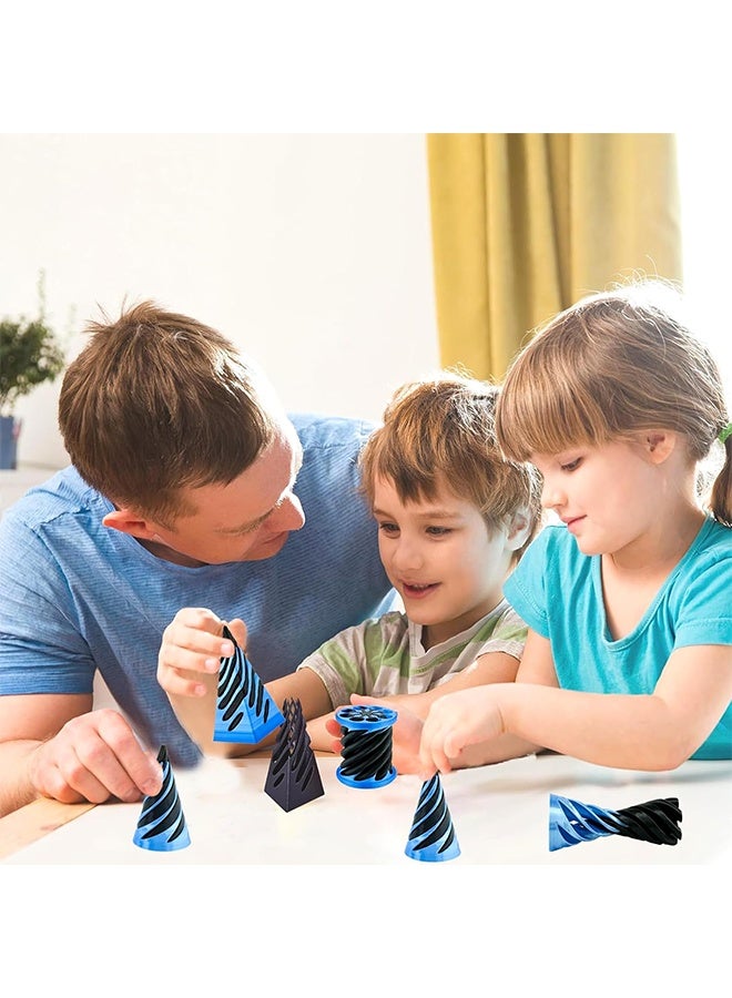 3 Packs Impossible Cone Spiral Cone Fidget Toy, 3D Printed Spiral Cone Fidget Toy, Impossible Pyramid Passthrough Toy for Stress and Anxiety Relaxing, Piral Illusion Desktop Decoration - Image 5