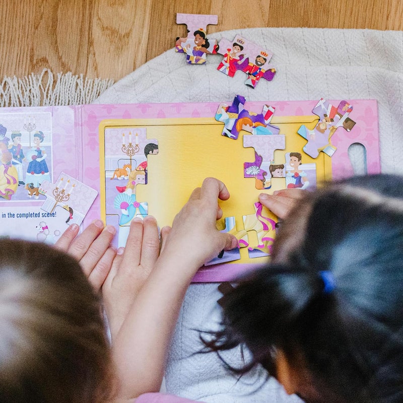 ميليسا آند دوج Melissa & Doug ألغاز مغناطيسية محمولة لعبة سفر للأميرات، 1 قطعة، وردي/بنفسجي (2 ألغاز مكونة من 15 قطعة) - Image 2