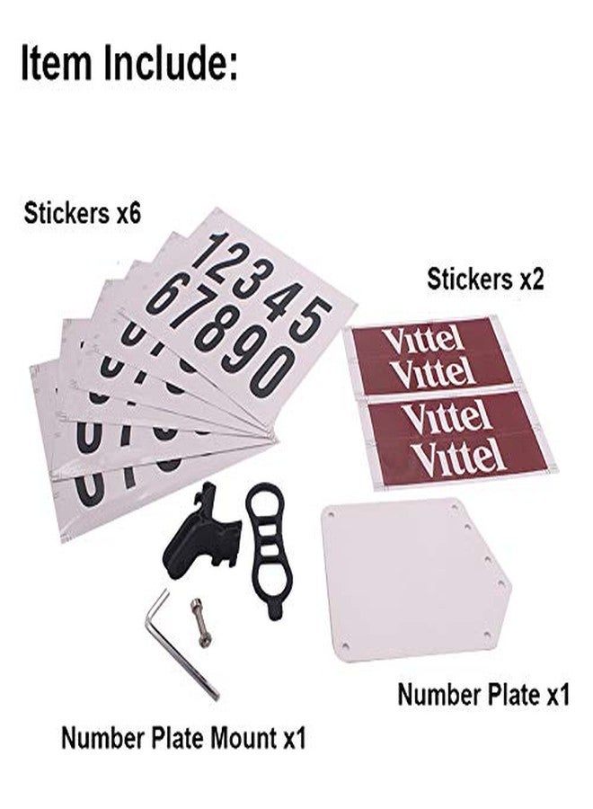 Thinvik Bike Race Number Plate Holder Cycling Number Mount - Quick Release with Rubber Bands（Include Number Plate） - Image 3