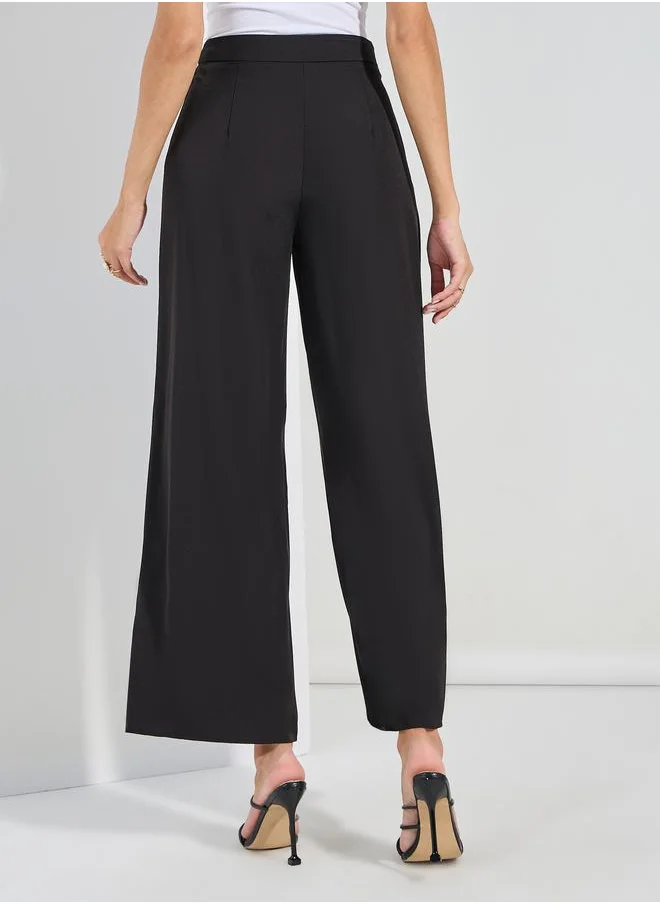 Styli Wide Leg Tailored Full Length Pants