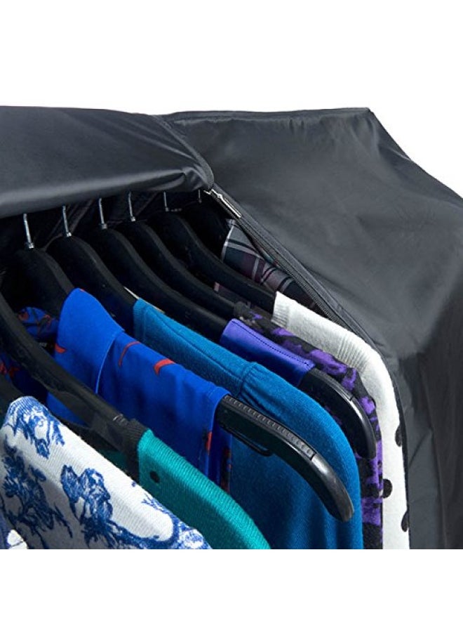 HANGERWORLD 6 Ft Single Waterproof Nylon Garment Rail Cover Double Zip For Easy Access Black  - Image 5