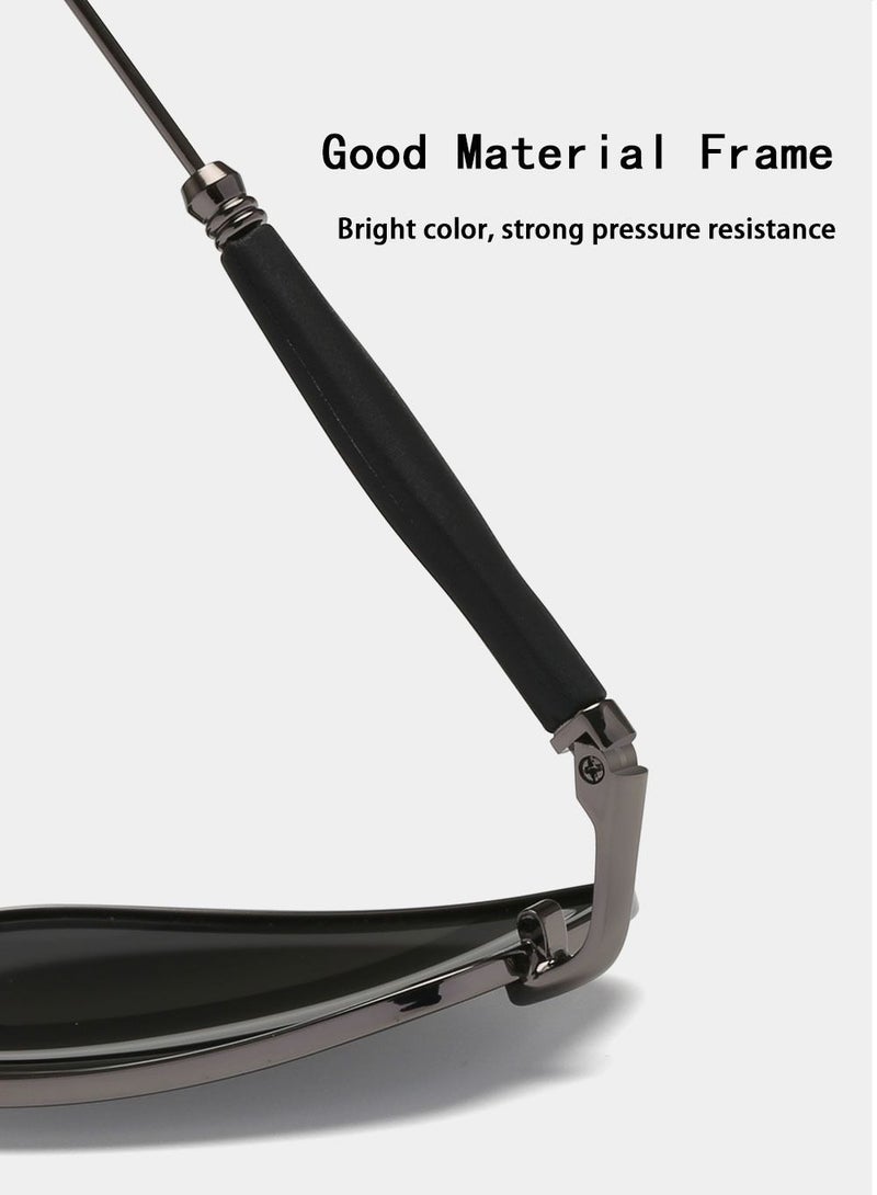 KATELUO Sunglasses Original KATELUO for males Polarized UV400 protection With Full Set Sun Protection Category 3 Suitable for driving car Black Lense and Grey frame Classic style Light Weight For men - Image 3