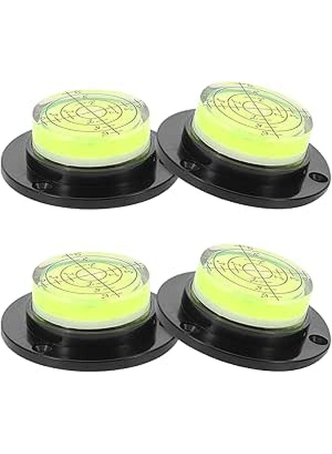 4 Pack Mini Bubble Level Spirit Tool Black Base Pocket Size for Horizontal and Angle Accuracy - Image 1