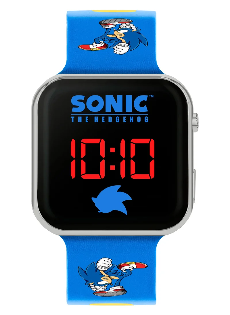 Sonic The Hedgehog Sega Sonic the Hedgehog Blue LED Boys Watch with Printed Strap - SNC4137ARG