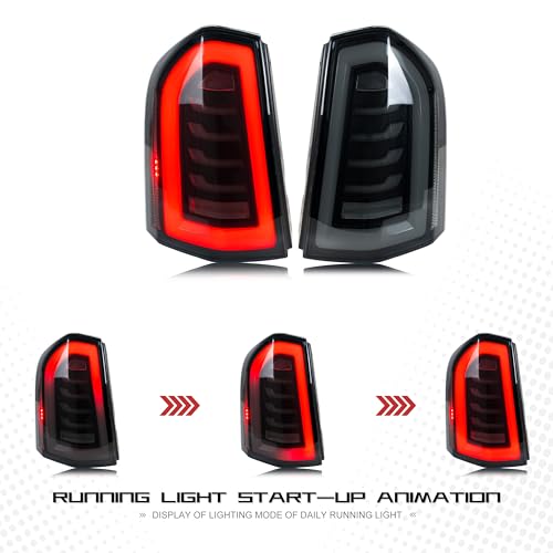inginuity time LED Tail Lights for Chrysler 300 300C 2011-2014 Start-up Animation Sequential Turn Signal Rear Lamps Accessory Assembly - Image 4