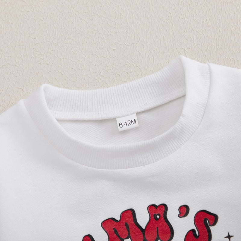 Thorn Tree Toddler Boys Girls Clothes Mama's Valentiens Sweatshirt Long Pants Spring Winter Unisex Baby Outfits - Image 3
