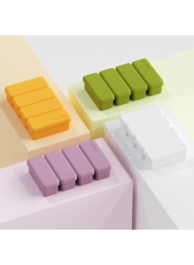 HZYH Silicone Ice Cube Molds Widely Use 2 Packs, Ice Cube Tray for Whiskey, Easy Release Ice Mold, Freezer Molds for Soups and Sauces (Yellow) - Image 3