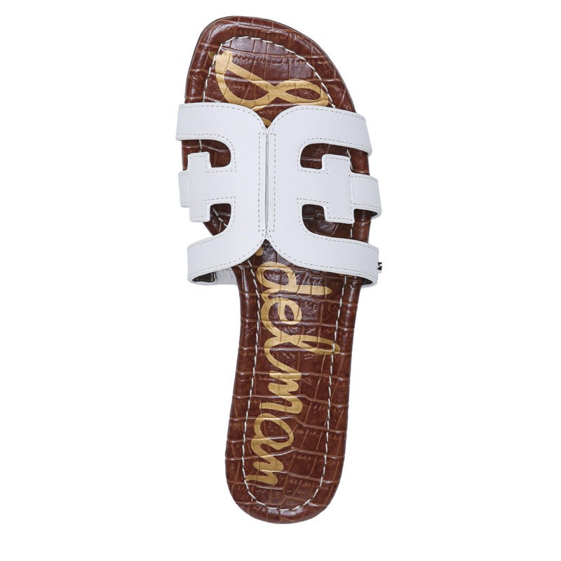 Sam Edelman Womenâ€™s Bay Classic Slide Sandal, Bright White Vaquero Saddle Leather,7 - Image 3