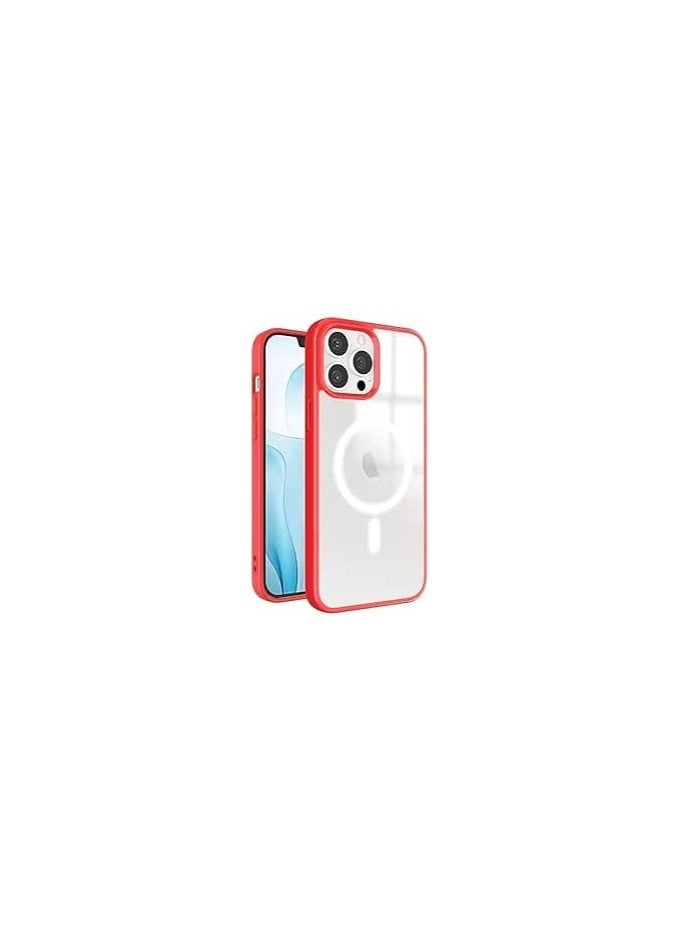 Generic - Magnetic Case, Compatible with MagSafe,Ultra Slim Hard PC with Soft TPU Edges Protective Case,for iPhone 11 Pro Max,6.7 Inch Case (Red) - Image 1