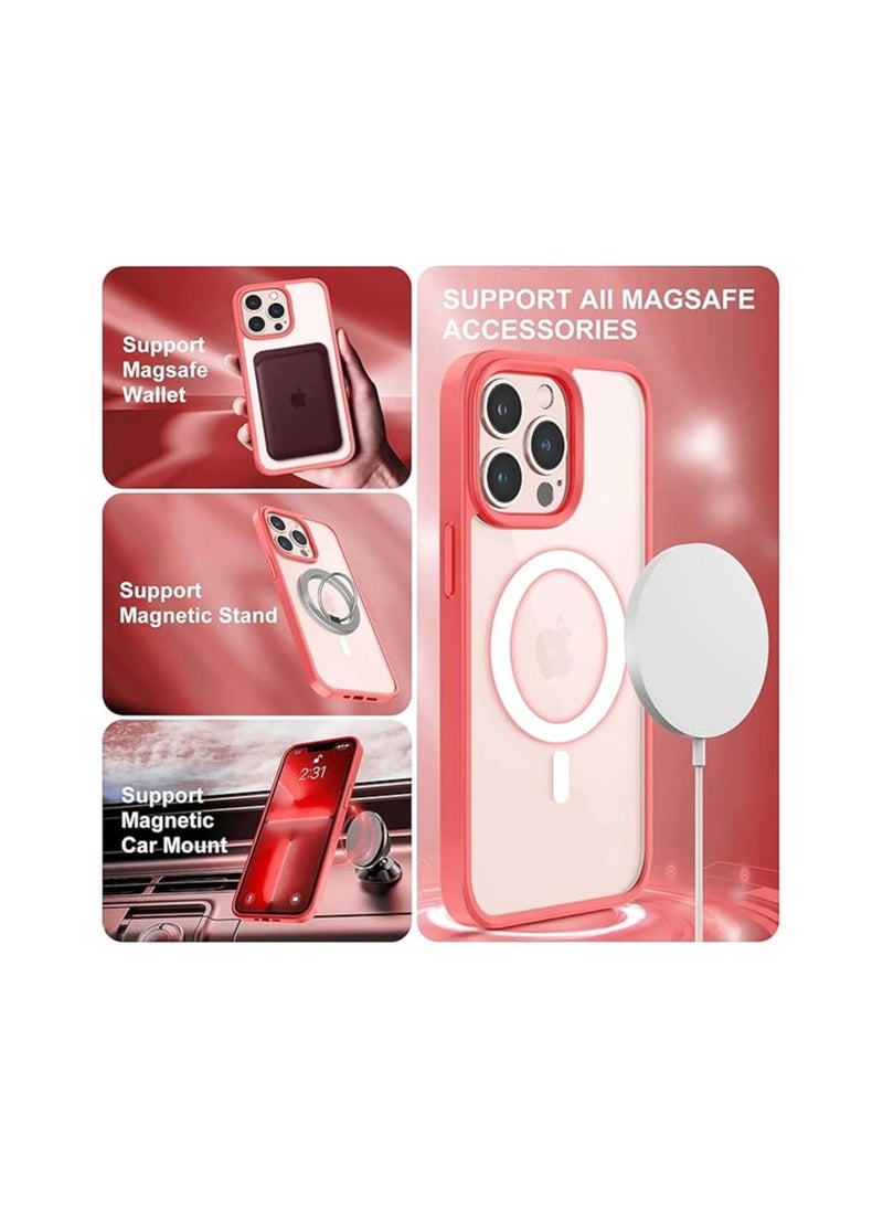 Generic - Magnetic Case, Compatible with MagSafe,Ultra Slim Hard PC with Soft TPU Edges Protective Case,for iPhone 11 Pro Max,6.7 Inch Case (Red) - Image 1