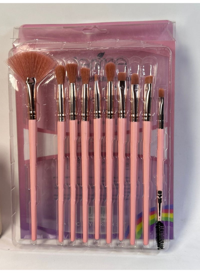 maya accessories Professional Makeup Brush Set for Flawless Makeup Application 10PCS may vary color - Image 1