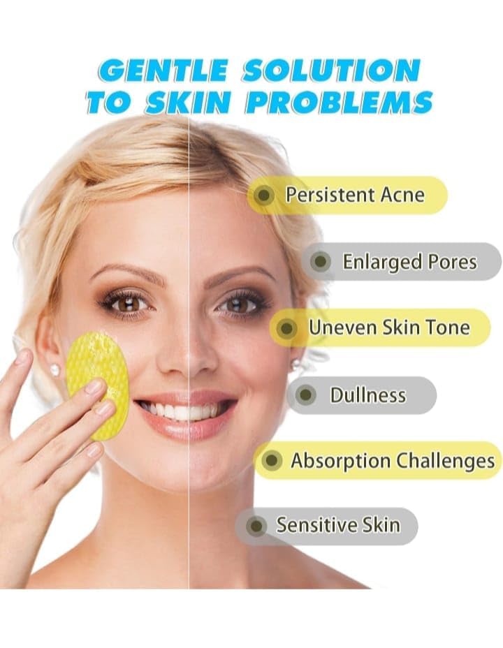 doville Kojic Acid and Turmeric Cleansing, Turmearic Cleansing with Vitamin B5, Vitamin C, Turmeric Pads Infused Foaming Exfoliating, Turmeric Lemon Chamomile Pads for Face -60PCS - Image 2
