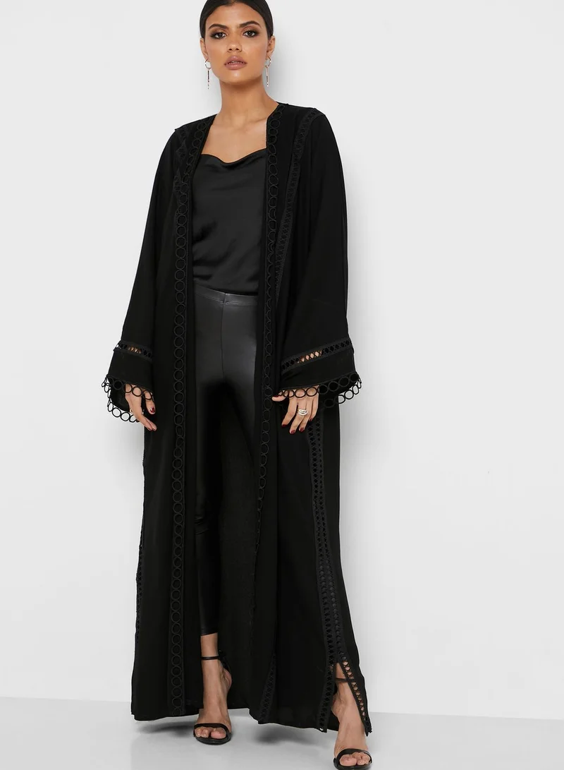 hayas closet Laser Cut Abaya