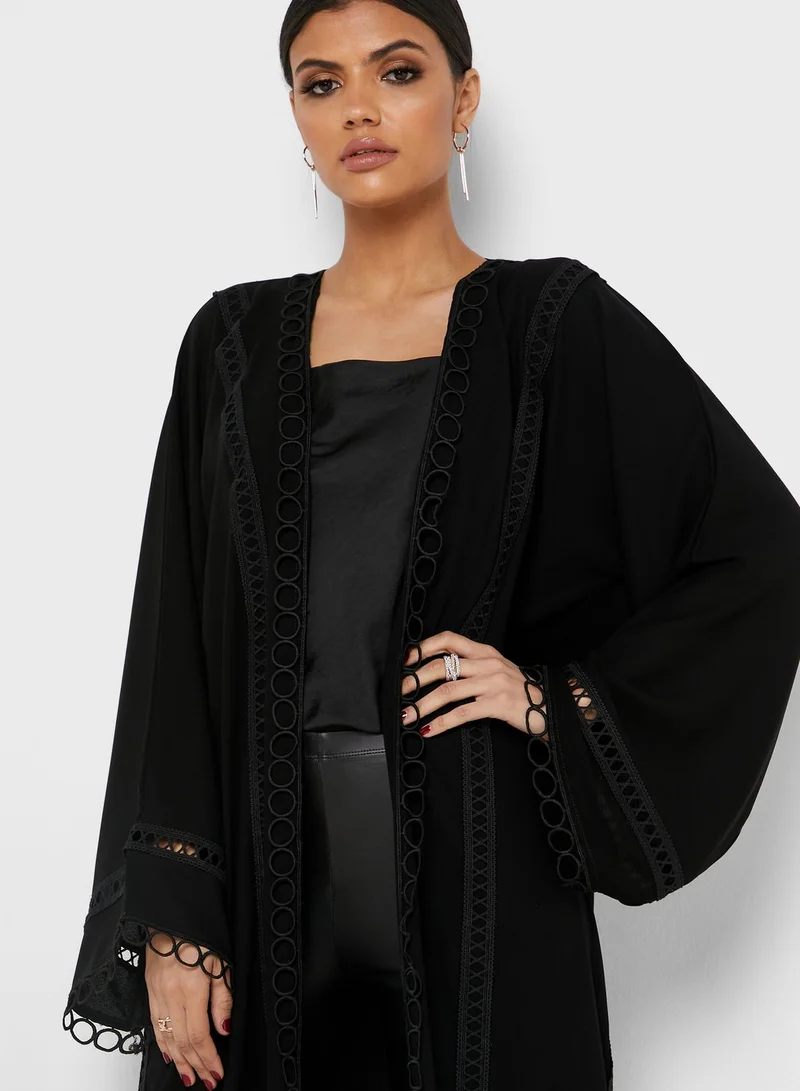 hayas closet Laser Cut Abaya