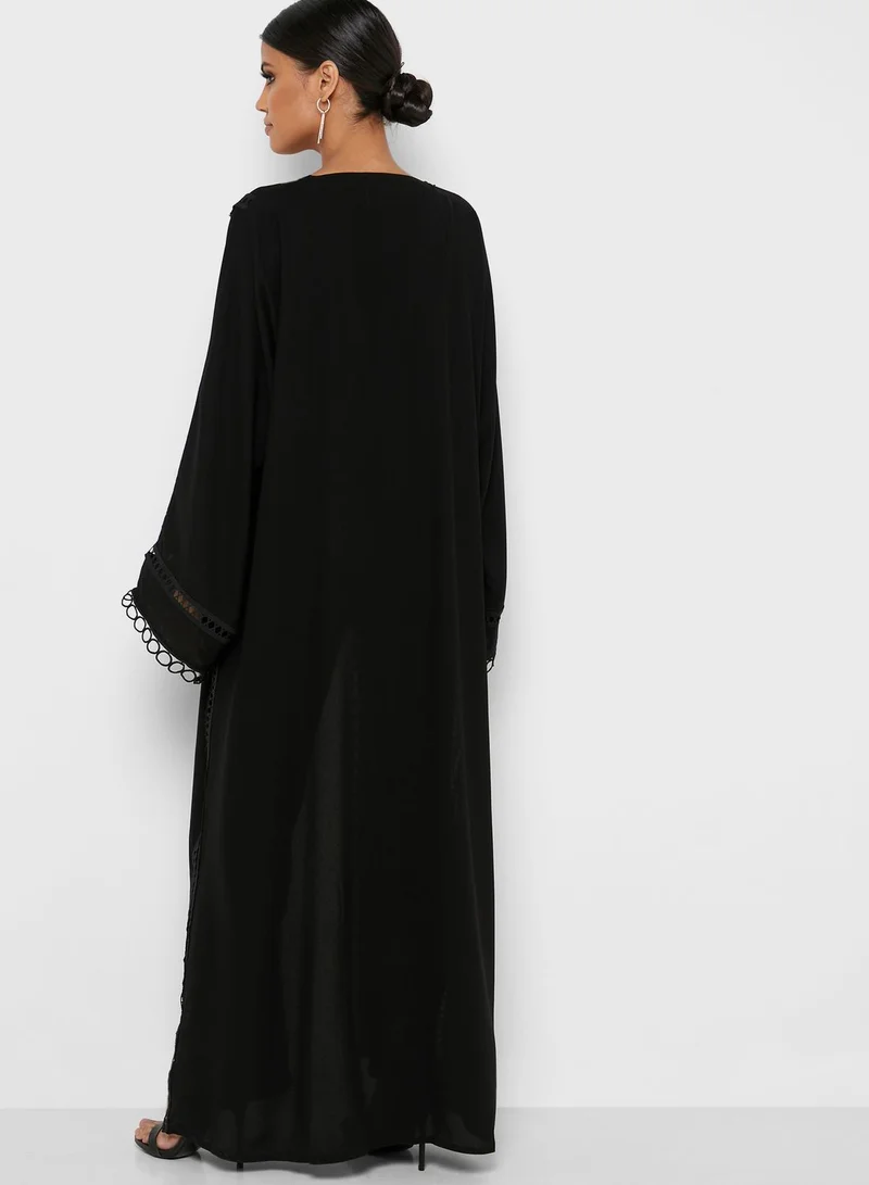 hayas closet Laser Cut Abaya