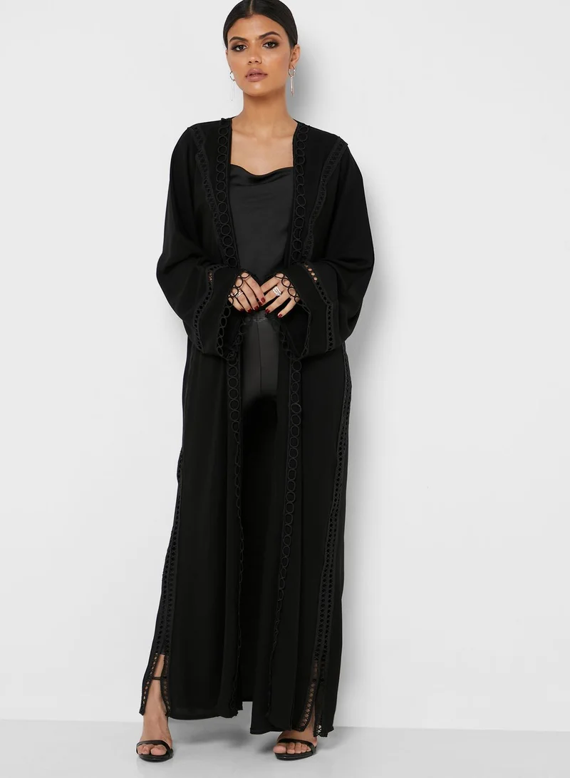 hayas closet Laser Cut Abaya