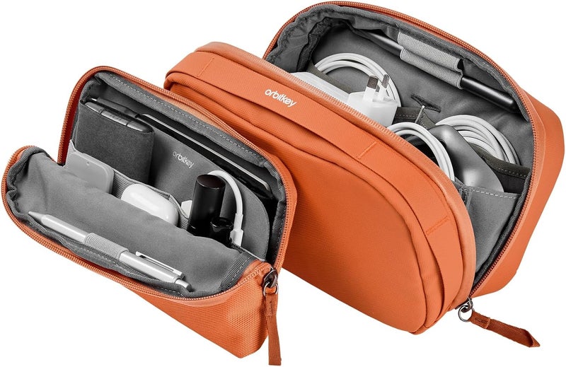 Orbitkey Orbitkey 2in1 Tech Accessory Pouch  Terracotta - Image 1
