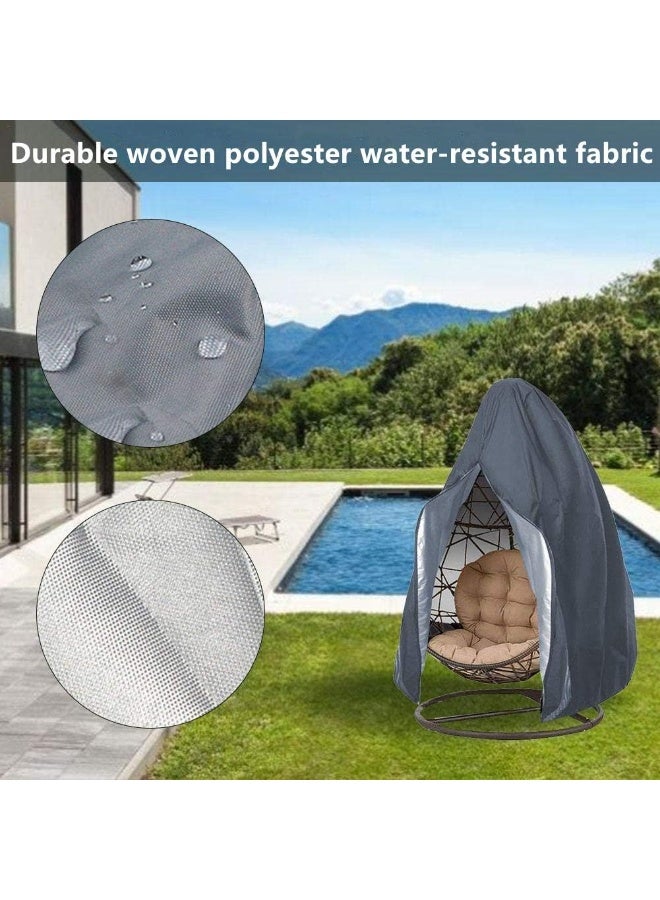 إيونتو غطاء كرسي معلق متين مقاوم للماء 190×115 سم - قماش أكسفورد 210D مقاوم للأشعة فوق البنفسجية والغبار وواقي كرسي الأرجوحة الخارجي وكرسي البيض، أغطية الفناء والحديقة والخوص والكراسي - Image 5