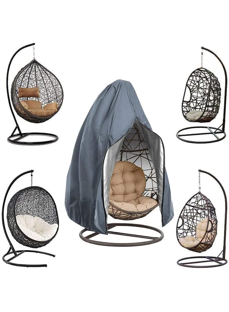 إيونتو غطاء كرسي معلق متين مقاوم للماء 190×115 سم - قماش أكسفورد 210D مقاوم للأشعة فوق البنفسجية والغبار وواقي كرسي الأرجوحة الخارجي وكرسي البيض، أغطية الفناء والحديقة والخوص والكراسي - Image 3