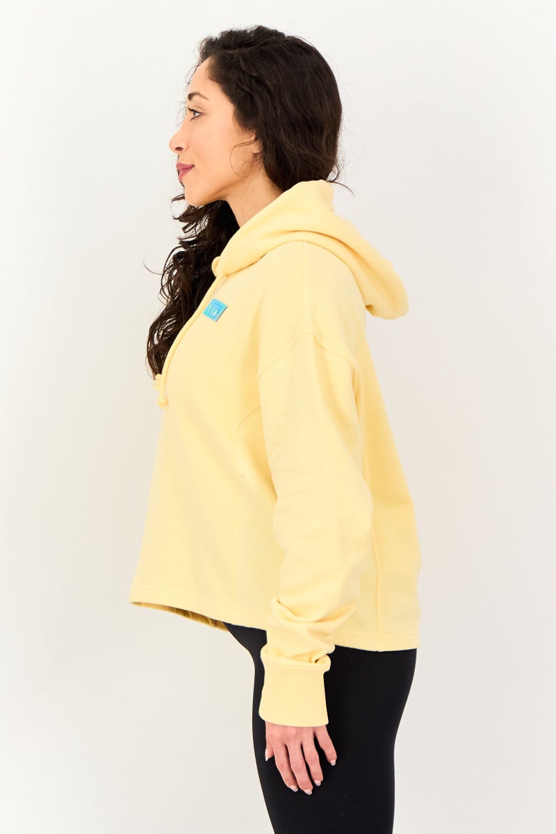 VANS Women Brand Logo Long Sleeve Hoodie, Yellow - Image 4