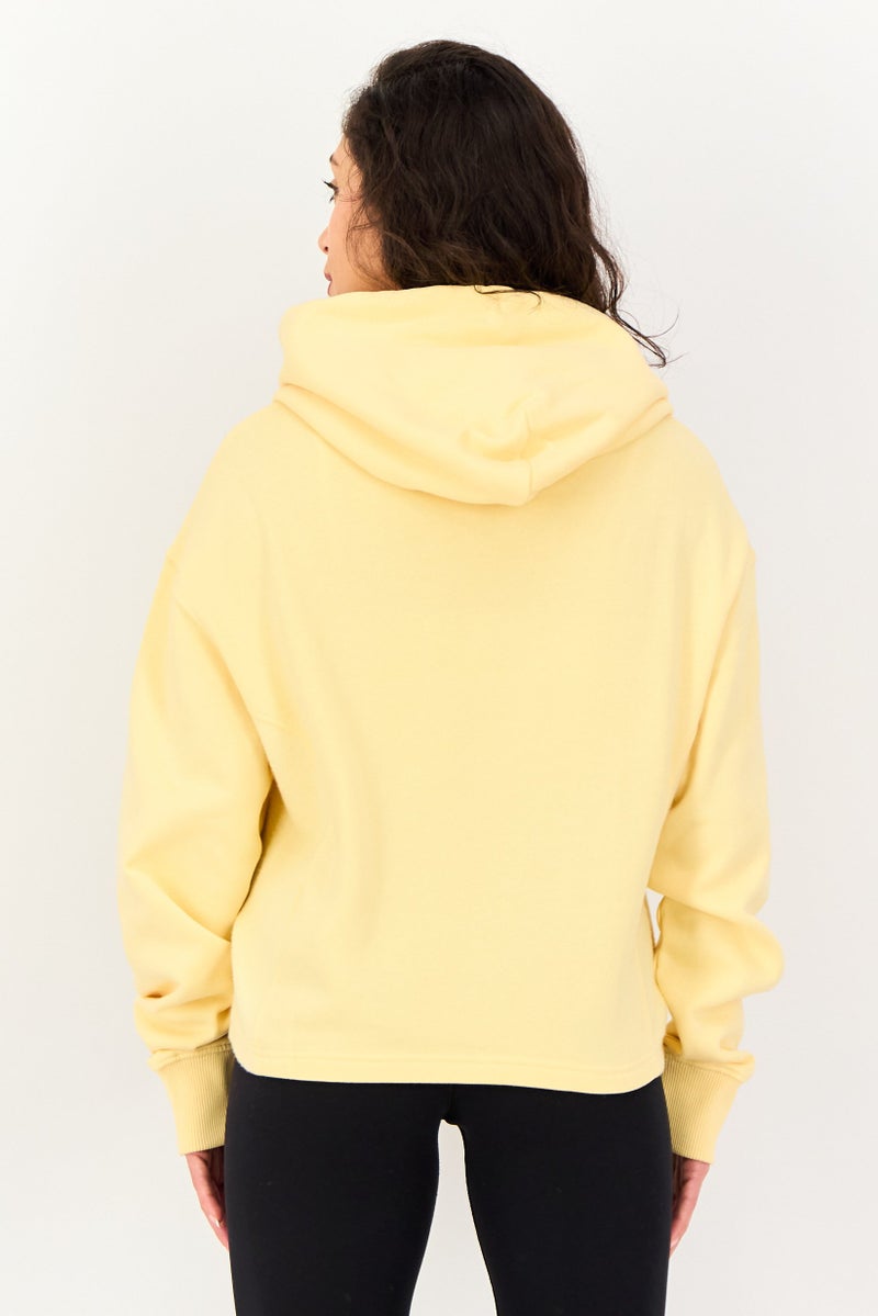 VANS Women Brand Logo Long Sleeve Hoodie, Yellow - Image 2