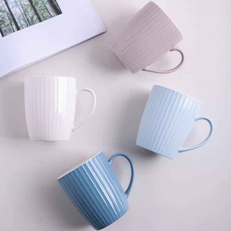 MIWARE 11 Ounce Porcelain Mugs Set of 6 Coffee Mugs for Tea Milk Hot Cocoa Greige Color - Image 4