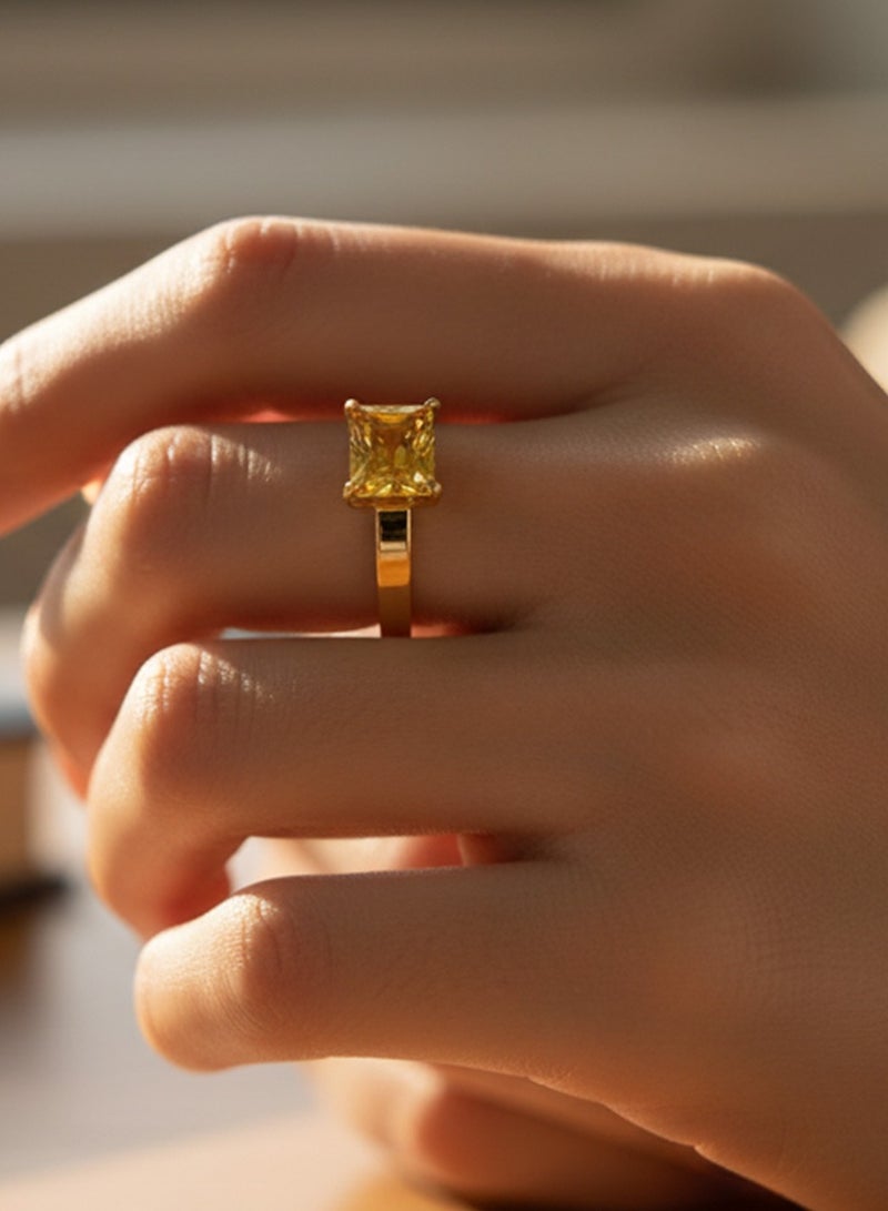 Liu Jo Cher Gold Ring - Yellow Stone - LJ2434 - Image 2