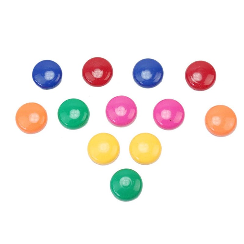 oddpod ™ 50 PCS Single Colour Plain 20mm Magnets for White Board/Refrigerator Notes, Photos, Charts, Planner - Red - Image 2
