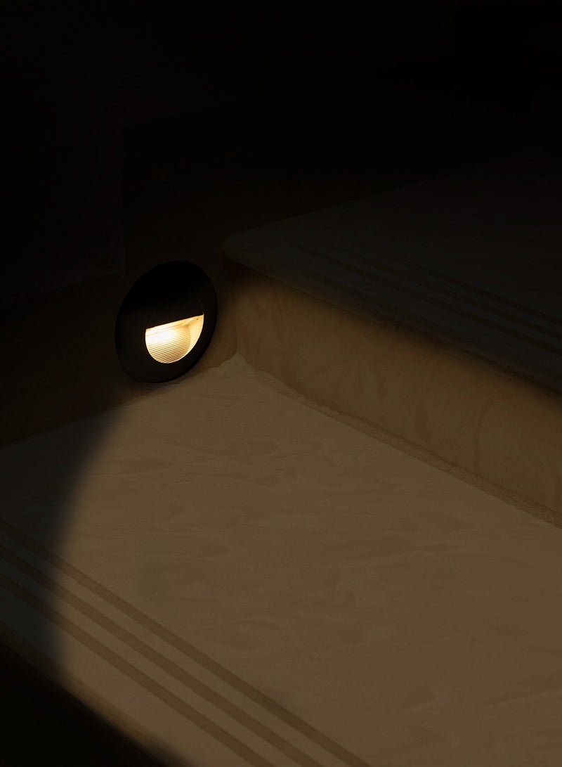 UCANDLE 6Pcs Round Staircase Flashlight Black Frame  - Image 4