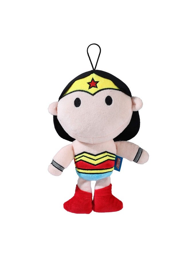 DC Comics DC Comics for Pets Wonder Woman Mini Plush Figure Dog Toy, 6" | Squeaky Plush Dog Toy | Fun and Adorable Small Dog Toy for Small Dogs in Red, Dog Toy With Squeaker  - Image 1