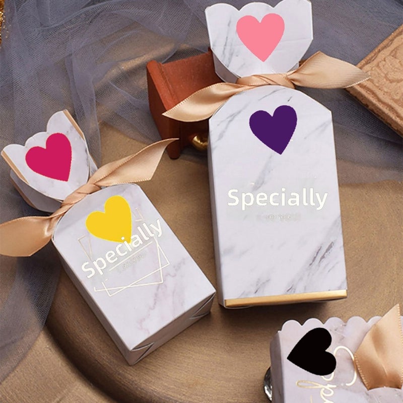 Hot-selling solid color love stickers 9 colors heart-shaped sealing stickers Hand-marked pvc  stickers - Image 2