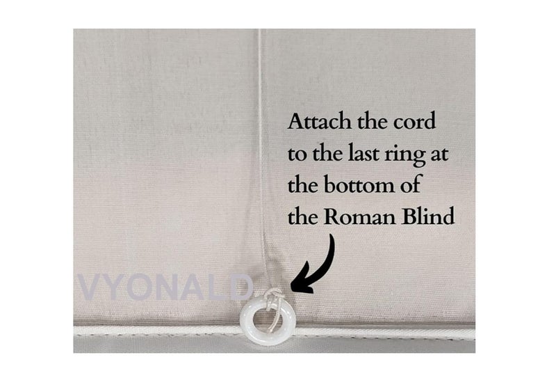 Vyonald Trading Polyester Cord for Roman Blinds Thickness of The Cord 09 mm with Roman Blinds Rings 10 Pices 10 Meters  - Image 4