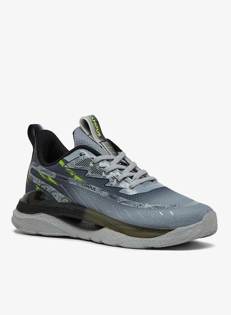 CAMPUS Kids Grey Low-Top Sneakers - Style Shoes that Moves, Comfort Shoes that Lasts