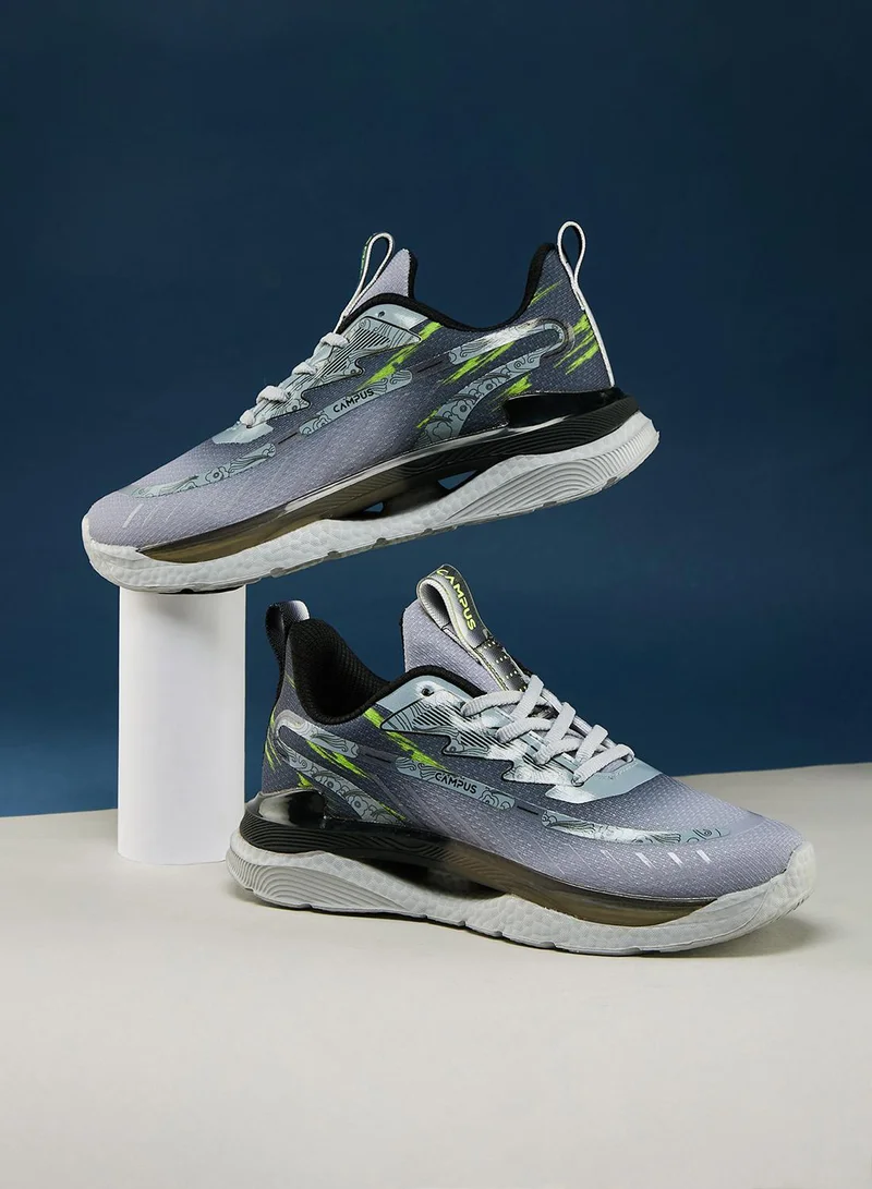 CAMPUS Kids Grey Low-Top Sneakers - Style Shoes that Moves, Comfort Shoes that Lasts