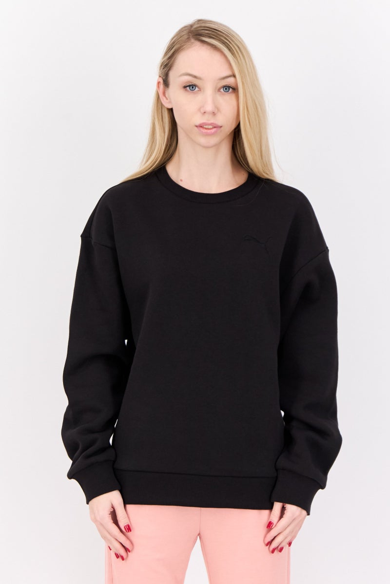 PUMA Women Sportswear Fit Long Sleeve Training Sweatshirt, Black  - Image 1