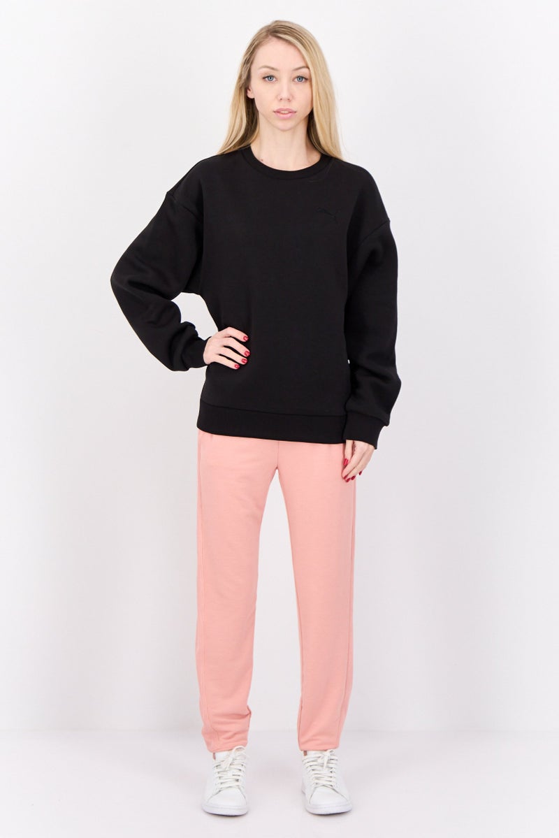 PUMA Women Sportswear Fit Long Sleeve Training Sweatshirt, Black  - Image 4