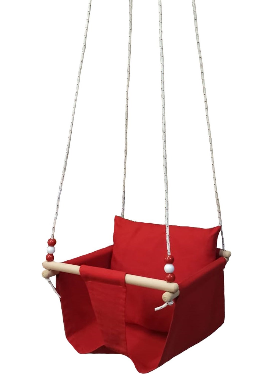 Wooden Baby Ceiling Swing with Cushion - Red - pzsku/ZBE7F6F121FD39EDE1661Z/45/_/1730556858/c7c1b343-ae71-45c7-86f6-87e62e3721d4