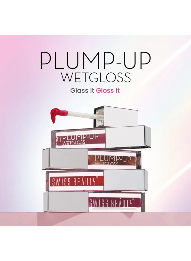 Swiss Beauty Swiss Beauty Plump-Up Wet lightweight Lip Gloss with High Shine Glossy Finish For Fuller and Plump Lips | Shade- Date Night, 2ml|