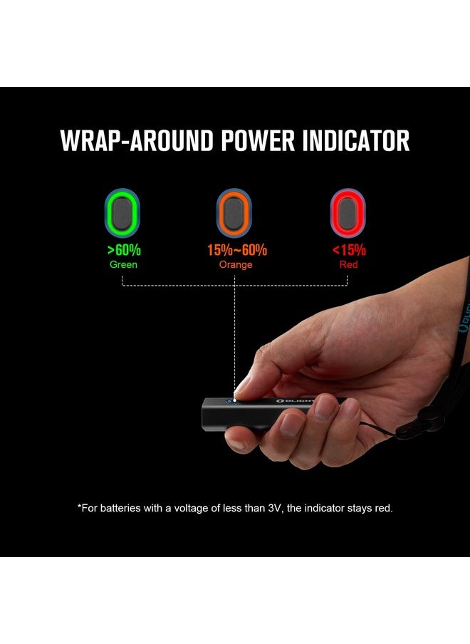 OLIGHT OLIGHT Diffuse Rechargeable EDC Pocket Keychain Flashlight, 700 Lumens USB-C Charging, High-Performance LED AA Flashlight for Outdoor and Night Working(Black)  - Image 2